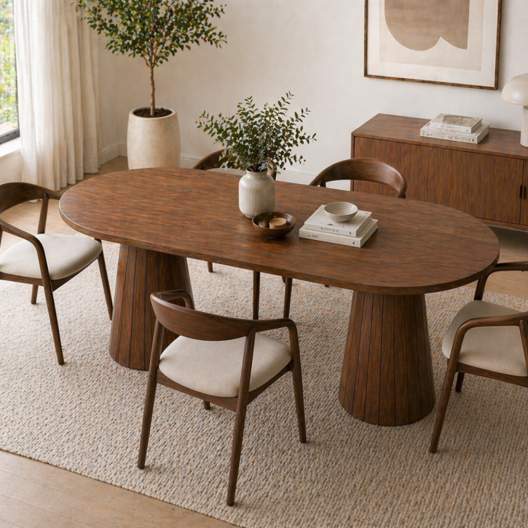 Tamamı Doğal Gürgen Masif Ahşap Yemek Masası 160x90 cm – Oval Modern Tasarım Tamamı Doğal Gürgen Masif Ahşap Yemek Masası 160x90 cm – Oval Modern Tasarım