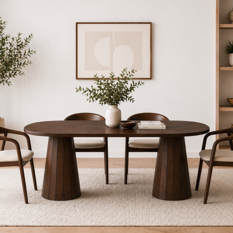 Tamamı Doğal Gürgen Masif Ahşap Yemek Masası 160x90 cm – Oval Modern Tasarım Tamamı Doğal Gürgen Masif Ahşap Yemek Masası 160x90 cm – Oval Modern Tasarım