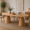 Tamamı Doğal Gürgen Masif Ahşap Yemek Masası 160x90 cm – Oval Modern Tasarım Tamamı Doğal Gürgen Masif Ahşap Yemek Masası 160x90 cm – Oval Modern Tasarım