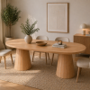 Tamamı Doğal Gürgen Masif Ahşap Yemek Masası 160x90 cm – Oval Modern Tasarım Tamamı Doğal Gürgen Masif Ahşap Yemek Masası 160x90 cm – Oval Modern Tasarım