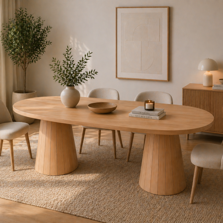 Tamamı Doğal Gürgen Masif Ahşap Yemek Masası 160x90 cm – Oval Modern Tasarım Tamamı Doğal Gürgen Masif Ahşap Yemek Masası 160x90 cm – Oval Modern Tasarım