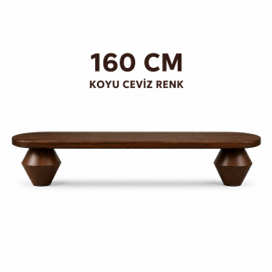 160cm tv ünitesi ve 3'lü zigon sehpa koyu ceviz 