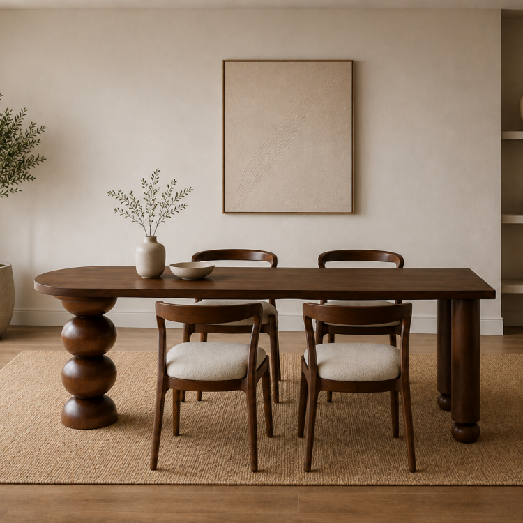 Doğal Kayın Masif Torna Ayaklı El Yapımı Yemek Masası – 150×60×75 cm Doğal Kayın Masif Torna Ayaklı El Yapımı Yemek Masası – 150×60×75 cm