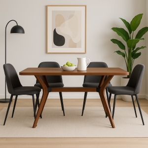 %100 Gürgen Masif Ahşap Minimal Yemek Masası – 160 cm Modern Tasarım %100 Gürgen Masif Ahşap Minimal Yemek Masası – 160 cm Modern Tasarım
