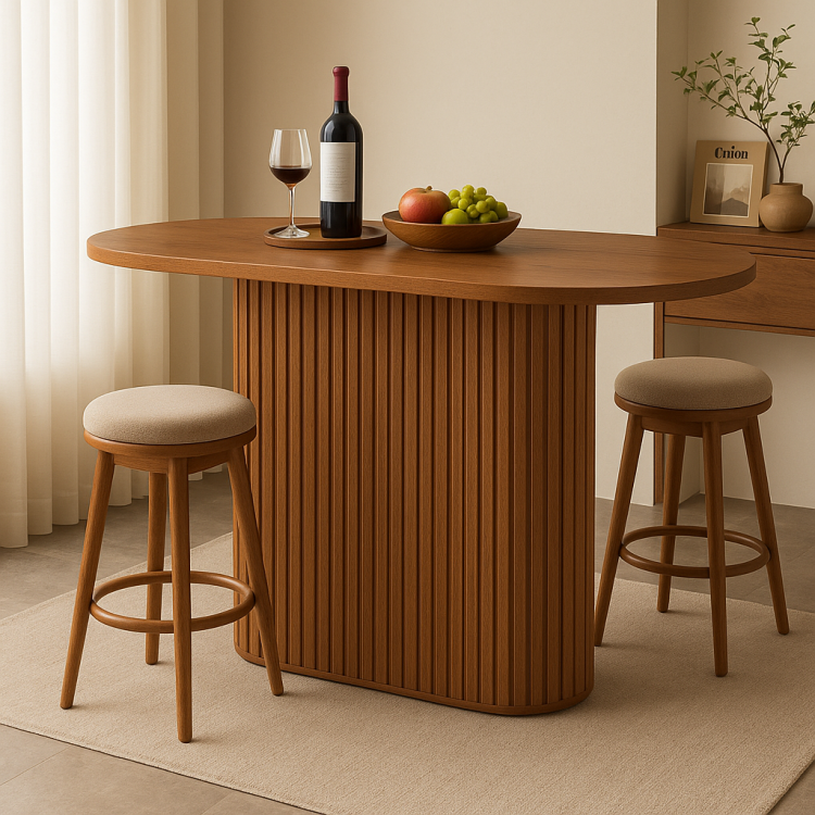 %100 Kayın Masif Ahşap Bar Masası – Özel Flüt Ayaklı Modern Tasarım Modern Estetik Bar Masa %100 Kayın Masif Ahşap Bar Masası – Özel Flüt Ayaklı Modern Tasarım Modern Estetik Bar Masa